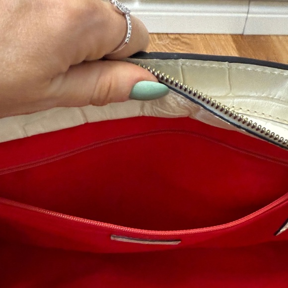 Dooney & Bourke Cream Crocodile Embossed Tote - Picture 10 of 10